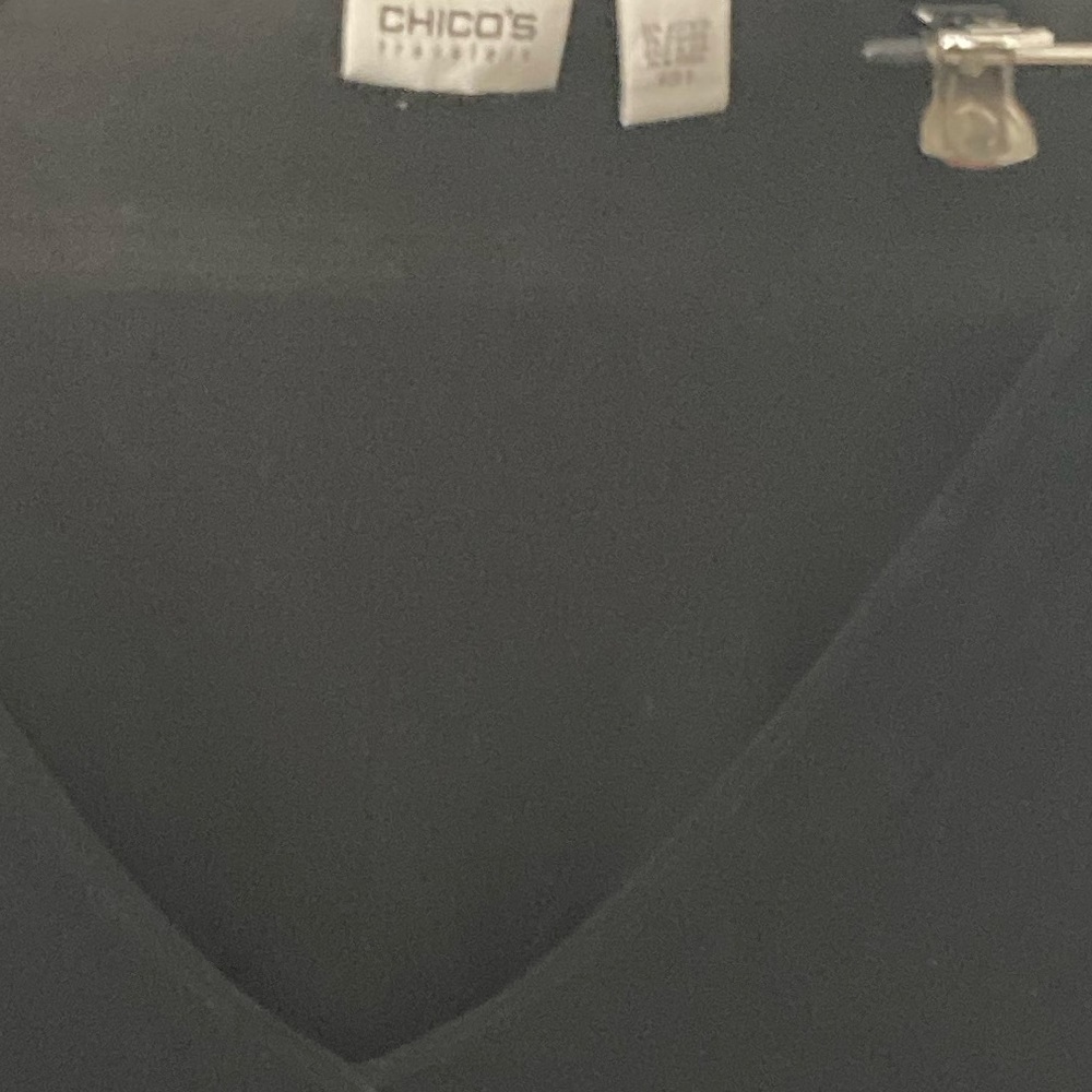 Chicos size 3 black travelers blouse